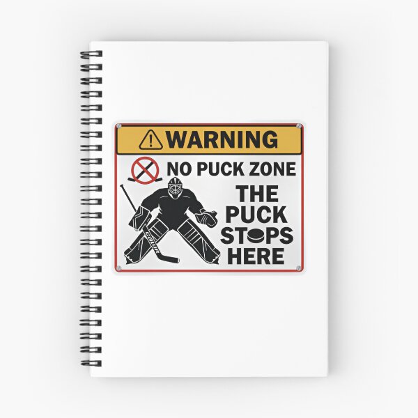 Item preview, Warning Sign No Puck Zone The Puck Stops Here play designed and sold by HumansStuck12.