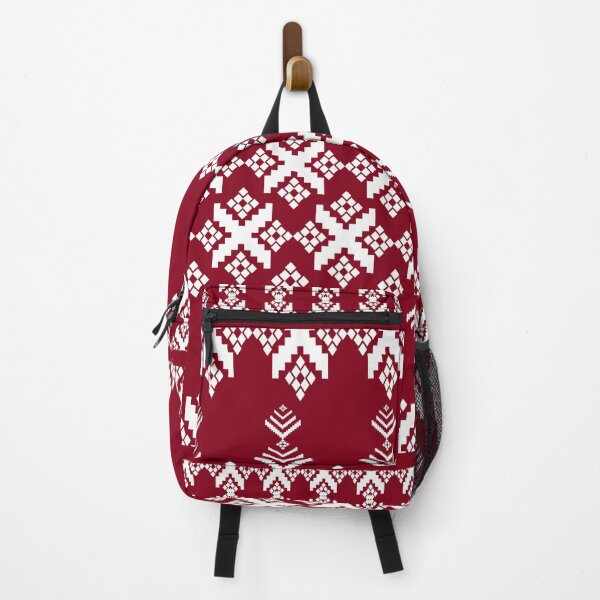 Item preview, Ethnic style pattern - Tree- white on red designed and sold by Sukjai@Design.