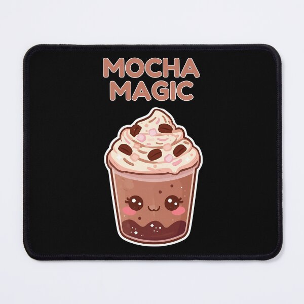 Item preview, Mocha Magic – Cute Kawaii Chocolate Coffee Cup Art designed and sold by Smile-AlNo.