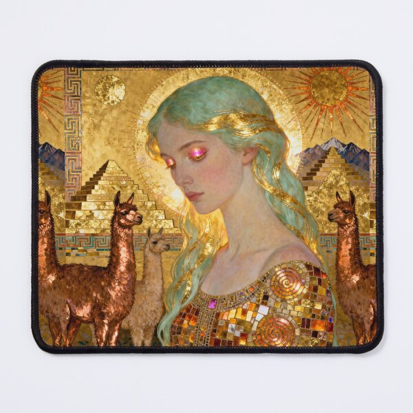 Item preview, Incan Seafoam Goddess beautiful Art Nouveau Gustav Klimt stylish art designed and sold by Vintage Designs +.