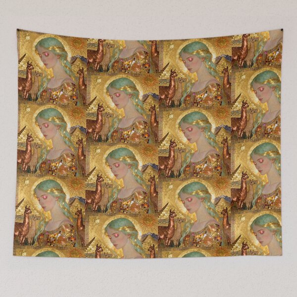 Item preview, Incan Seafoam Goddess beautiful Art Nouveau Gustav Klimt stylish art designed and sold by Vintage Designs +.