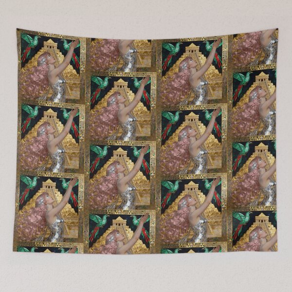 Item preview, Mayan Ascension Portrait beautiful Art Nouveau Gustav Klimt stylish art designed and sold by Vintage Designs +.