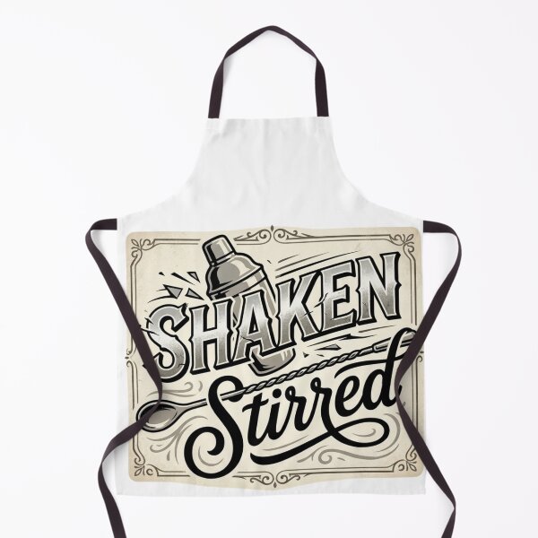 Item preview, Shaken Not Stirred Vintage Cocktail Bar Decor designed and sold by OneLineBar.