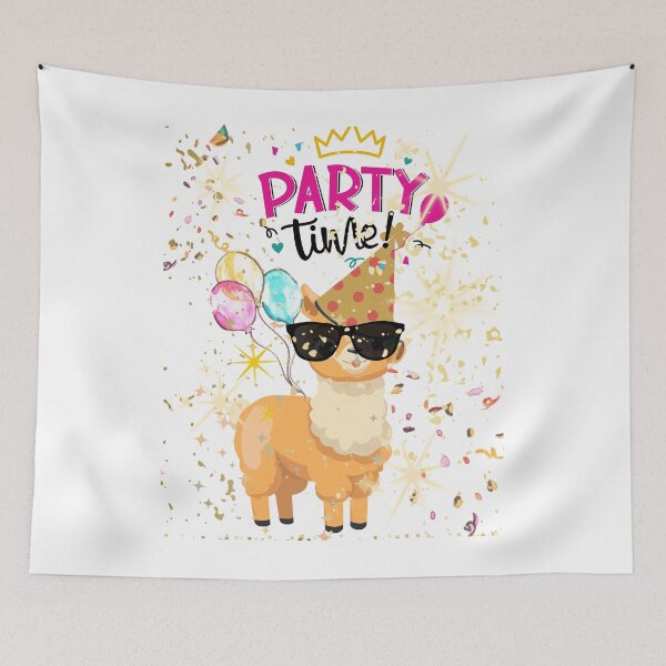Item preview, Festive Llama Party Celebration” designed and sold by Extremeallie.