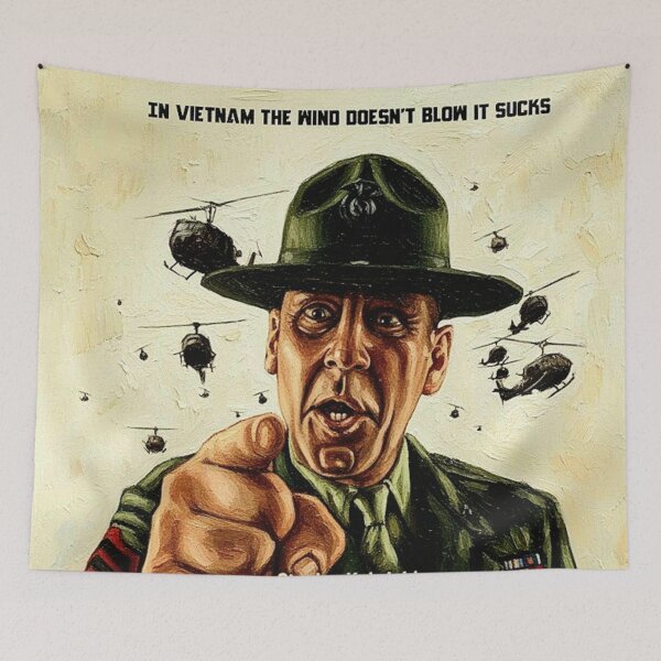 Item preview, Military Drill Instructor Painting | Sergeant Pointing Silhouette Art | Textured Combat Training Poster designed and sold by Art's Diner.