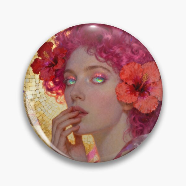 Item preview, Polynesian Opal Whisper beautiful Art Nouveau Gustav Klimt stylish art designed and sold by Vintage Designs +.