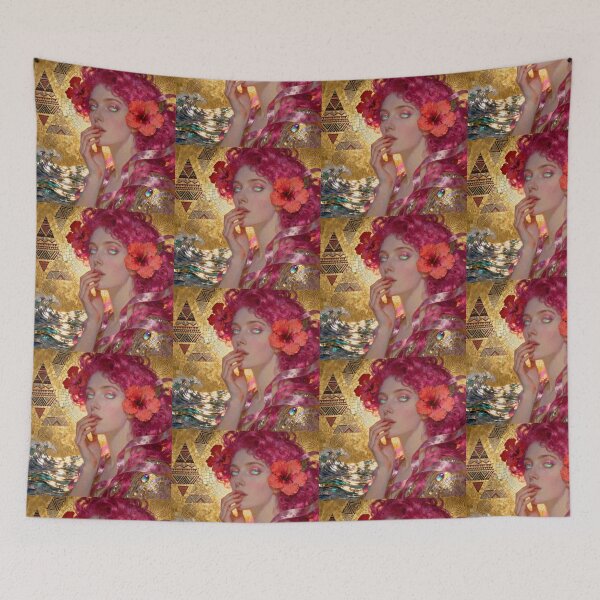 Item preview, Polynesian Opal Whisper beautiful Art Nouveau Gustav Klimt stylish art designed and sold by Vintage Designs +.