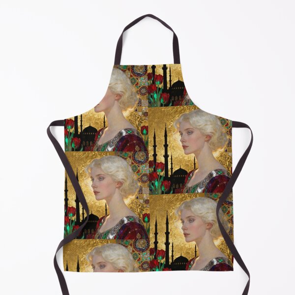 Item preview, Platinum Woman Golden Ottoman beautiful Art Nouveau Gustav Klimt stylish art designed and sold by Vintage Designs +.