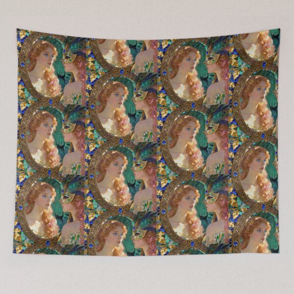 Item preview, Venetian Rose Gold Reflection beautiful Art Nouveau Gustav Klimt stylish art designed and sold by Vintage Designs +.