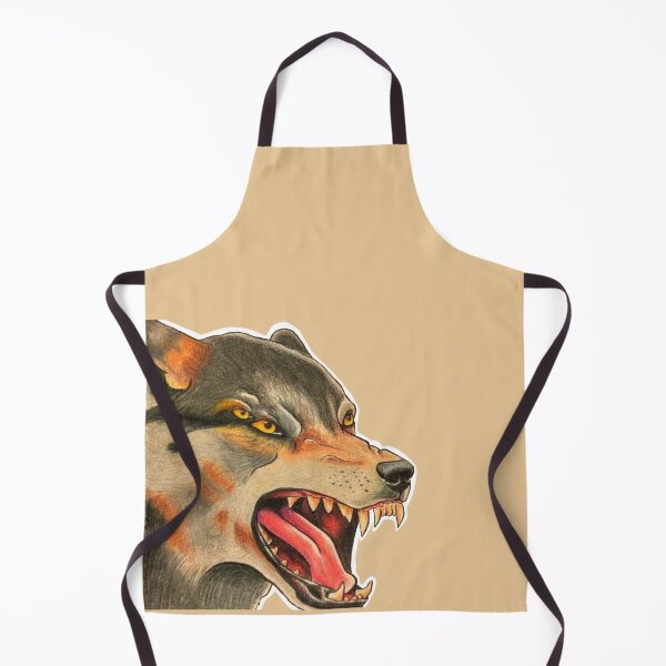 Item preview, Retrato de lobo (borde blanco) designed and sold by AnubisAltarArt.