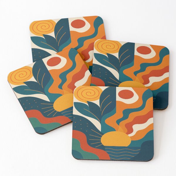 Item preview, Modern abstraction with warm color fields designed and sold by Kevichoking.