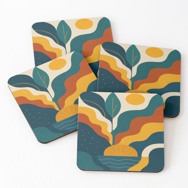 Item preview, Abstract landscape made of shapes and colors designed and sold by Kevichoking.