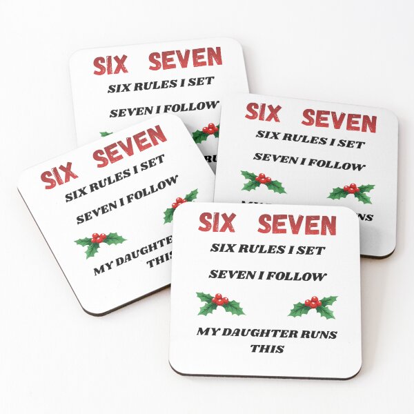 Item preview, Six Seven Christmas Dad – Funny Holiday Dad Quote Design designed and sold by ArtSpark Studio.