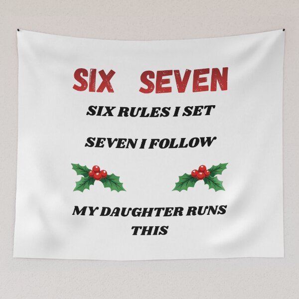 Item preview, Six Seven Christmas Dad – Funny Holiday Dad Quote Design designed and sold by ArtSpark Studio.