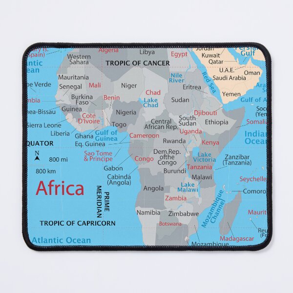 Item preview, Map of Africa – Countries, Borders & Major Features designed and sold by WorldAtlas.com.