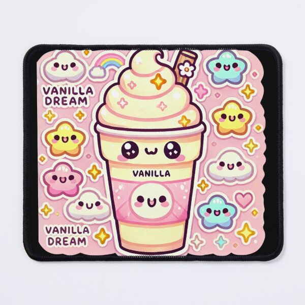 Item preview, Vanilla Dream – Cute Kawaii Pastel Coffee Stickers designed and sold by Smile-AlNo.