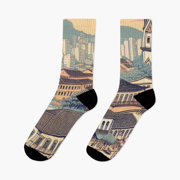 Item preview, São José do Rio Preto Ukiyo-e Landscape – Edo-Style Brazilian City Art designed and sold by Vandy Fullam.