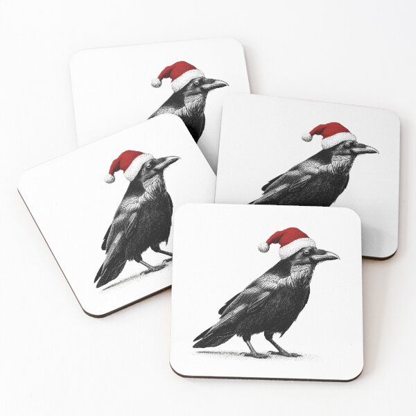 Item preview, Crow and santa hat designed and sold by Ilze Lucero.