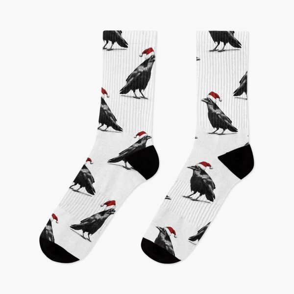 Item preview, Crow and santa hat designed and sold by Ilze Lucero.