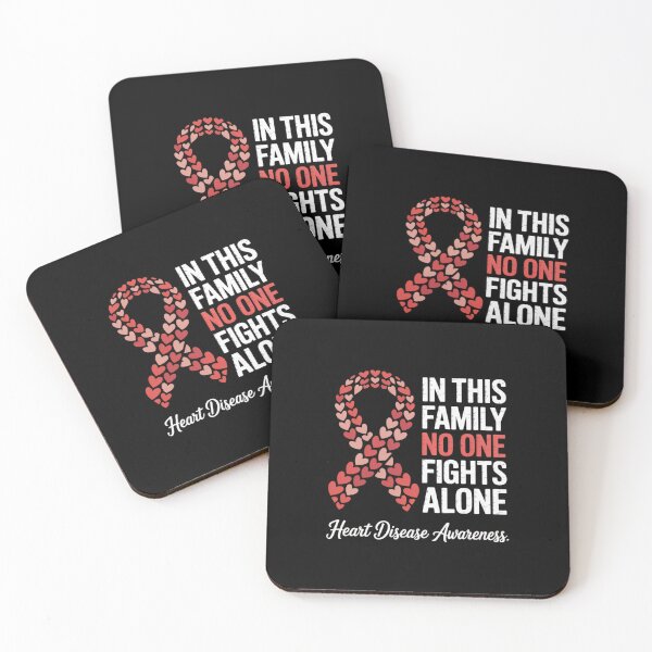 Item preview, In This Family No One Fights Alone Heart Disease Awareness  designed and sold by AquaKiev.
