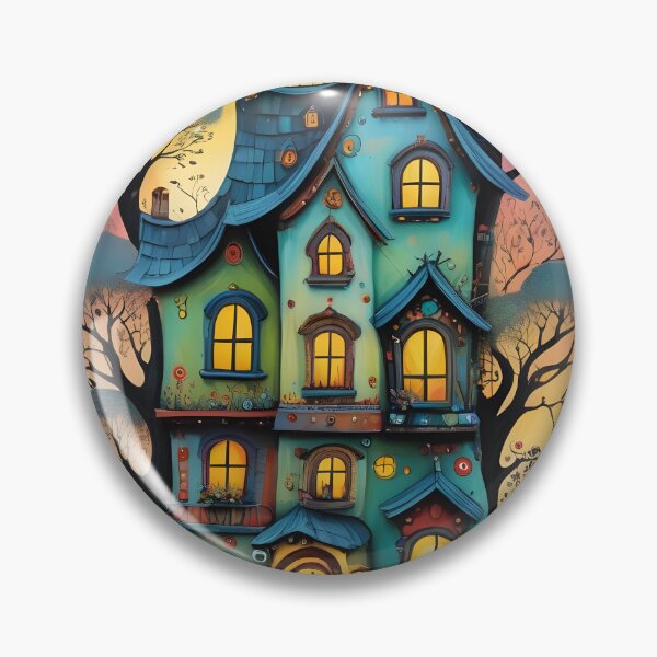 Item preview, Whimsical House At Sunset designed and sold by ByNicoleSara.