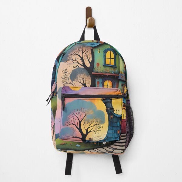 Item preview, Whimsical House At Sunset designed and sold by ByNicoleSara.