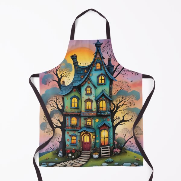 Item preview, Whimsical House At Sunset designed and sold by ByNicoleSara.