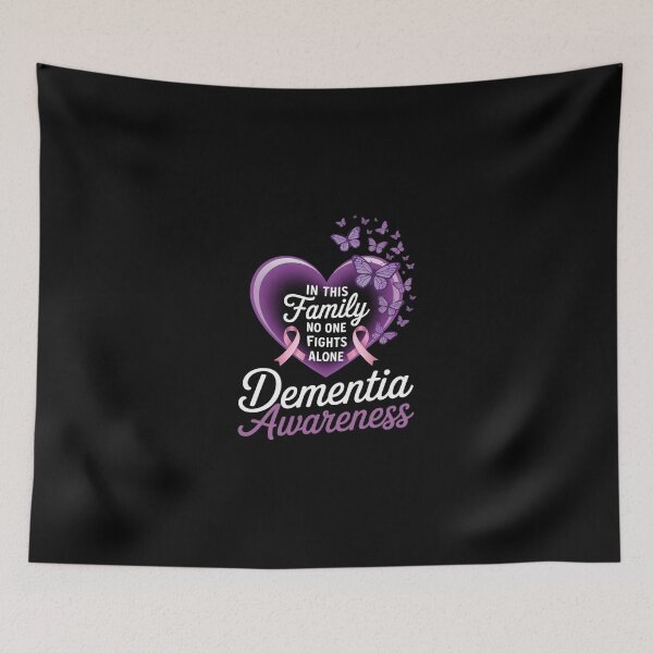 Item preview, In This Family Nobody Fight Alone Dementia Awareness Purple  designed and sold by SyntaxClaw.