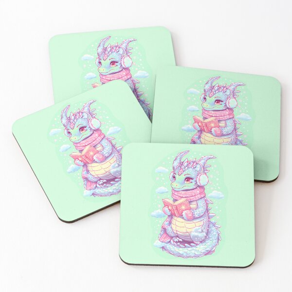Item preview, Book Dragon Sticker – Fantasy Reading Lover Illustration designed and sold by Quietest Riot.
