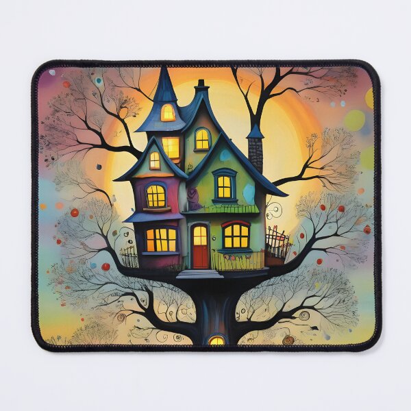 Item preview, Surreal Tree House At Sunset designed and sold by ByNicoleSara.