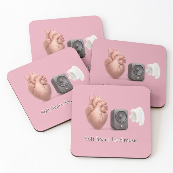 Item preview, Soft heart, loud music designed and sold by TeeSpectrume.