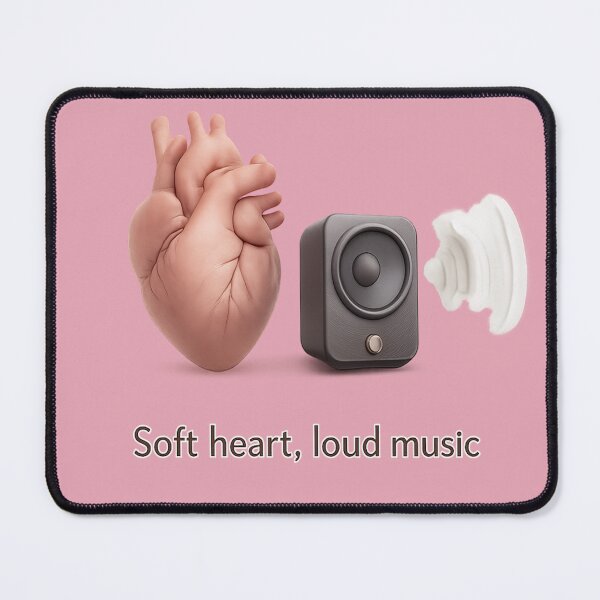 Item preview, Soft heart, loud music designed and sold by TeeSpectrume.