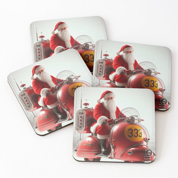 Item preview, “Santa Drift 333: Jetpack Sleighs & the Scooter Rebellion of Holiday Static” designed and sold by Print Fiction.