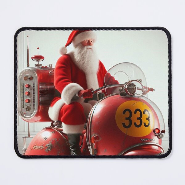 Item preview, “Santa Drift 333: Jetpack Sleighs & the Scooter Rebellion of Holiday Static” designed and sold by Print Fiction.