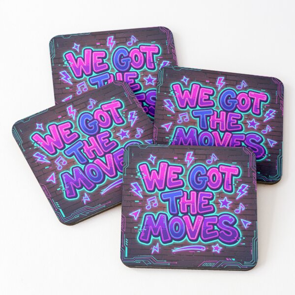 Item preview, We Got The Moves – Electric Callboy Neon Glitch Hoodie & Sticker Design designed and sold by OphiraBloom.