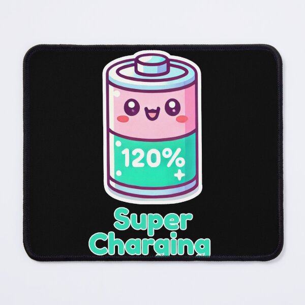 Item preview, Super Charged – Cute Kawaii Battery 120% Pastel Energy Design designed and sold by Smile-AlNo.