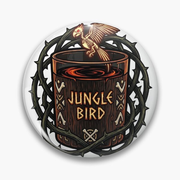 Item preview, Jungle Bird Tiki Cocktail Dark Tropical Bar Decor designed and sold by OneLineBar.