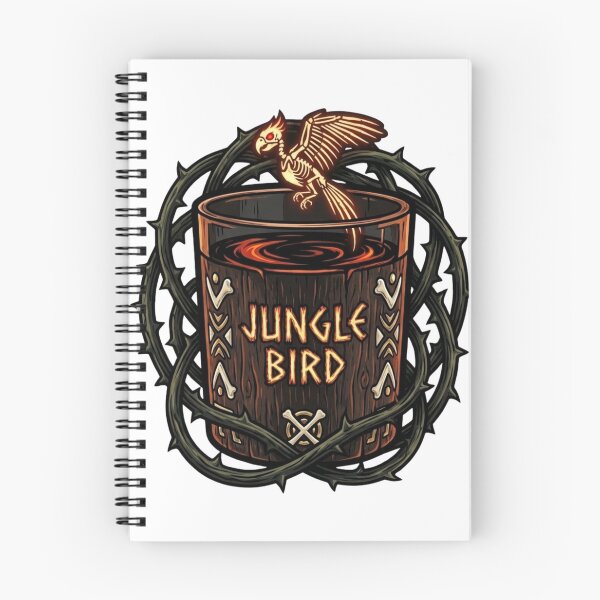 Item preview, Jungle Bird Tiki Cocktail Dark Tropical Bar Decor designed and sold by OneLineBar.