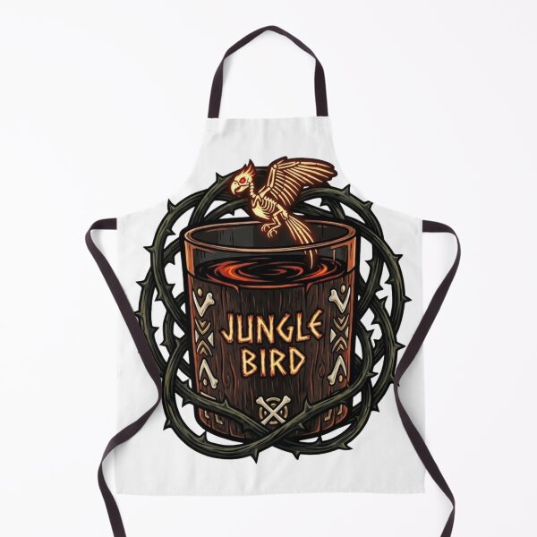 Item preview, Jungle Bird Tiki Cocktail Dark Tropical Bar Decor designed and sold by OneLineBar.