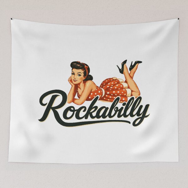 Item preview, Rockabilly classic car pin-up girl hood retro vintage gift designed and sold by Pineapple-Tree.