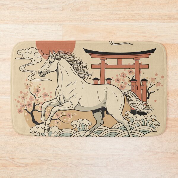 Item preview, 2026 Year of the Horse - Vintage Japanese Woodblock Print Kanji Art designed and sold by MAGICKEY2024.