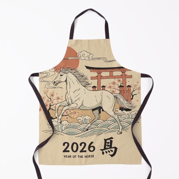 Item preview, 2026 Year of the Horse - Vintage Japanese Woodblock Print Kanji Art designed and sold by MAGICKEY2024.