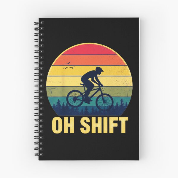 Item preview, Oh Shift Mountain Biker Retro Sunset designed and sold by MotivaChic.