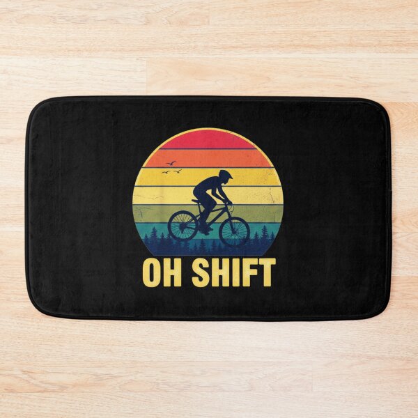 Item preview, Oh Shift Mountain Biker Retro Sunset designed and sold by MotivaChic.