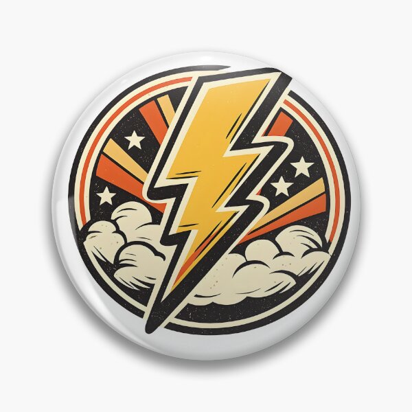 Artikelvorschau, Vintage Thunder – Retro-Blitz-Logo entworfen und verkauft von Dax Studio.