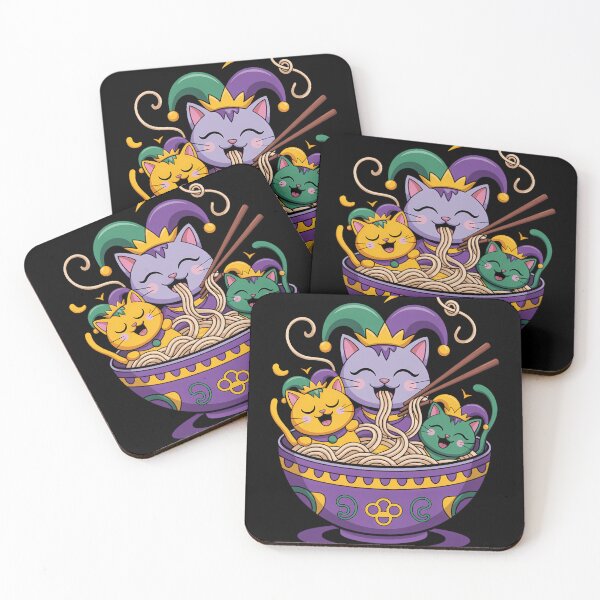 Item preview, Mardi Gras Cats Ramen Kawaii Japanese Food designed and sold by sterabamineh.