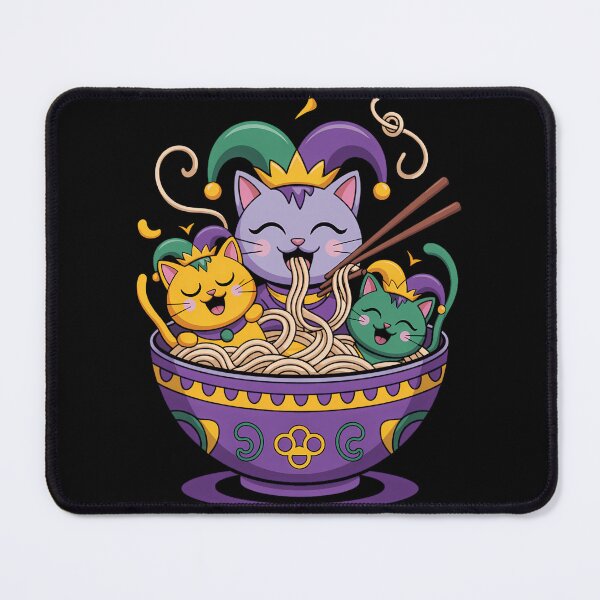Item preview, Mardi Gras Cats Ramen Kawaii Japanese Food designed and sold by sterabamineh.