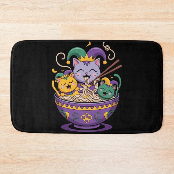 Item preview, Mardi Gras Cats Ramen Kawaii Japanese Food designed and sold by sterabamineh.