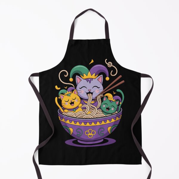 Item preview, Mardi Gras Cats Ramen Kawaii Japanese Food designed and sold by sterabamineh.