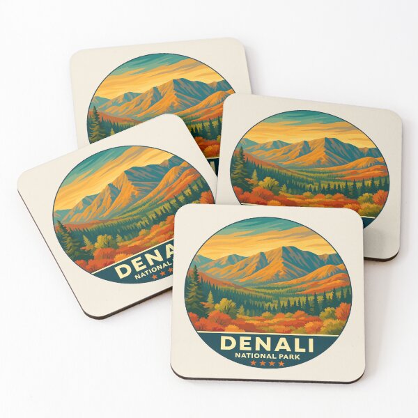 Item preview, Denali National Park Retro Mountain Wilderness designed and sold by Gideon Emmerich.